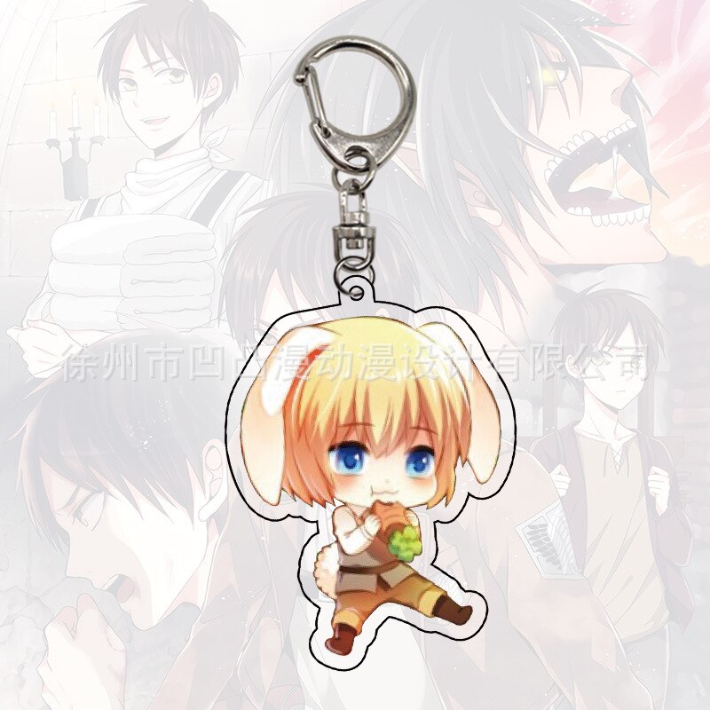 1pc Anime Eren J ger Mikasa Ackerman Armin Arlert acrylic key chain pendant 4 - Attack On Titan Shop