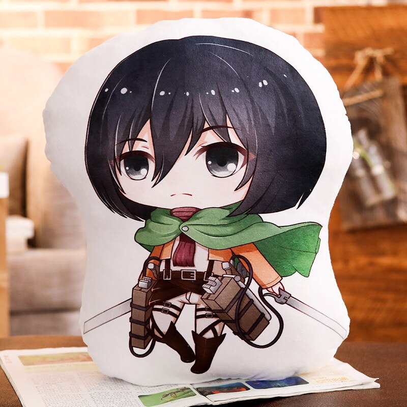 20 40cm Attack on Titan Plush Doll Eren Mikasa Armin Anime Soft Stuffed Doll Plush Pillow 5 - Attack On Titan Shop