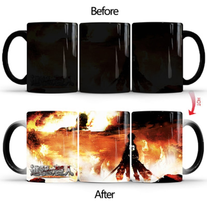 2021 Attack on Titan Coffee Mugs Cold Hot Heat Color Changing Magic Mug Tea Milk Cups 1 - Attack On Titan Shop