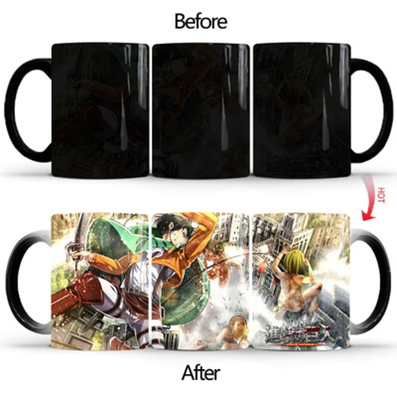 2021 Attack on Titan Coffee Mugs Cold Hot Heat Color Changing Magic Mug Tea Milk Cups 2 - Attack On Titan Shop
