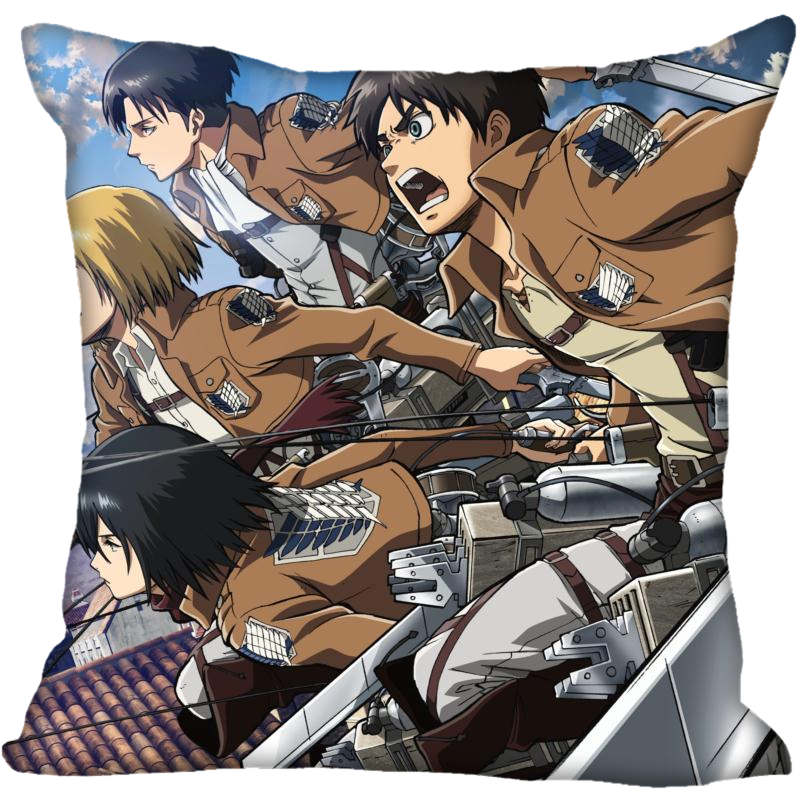 45X45cm 40X40cm one sides Pillow Case Modern Home Decorative Attack on Titan Pillowcase For Living Room - Attack On Titan Shop