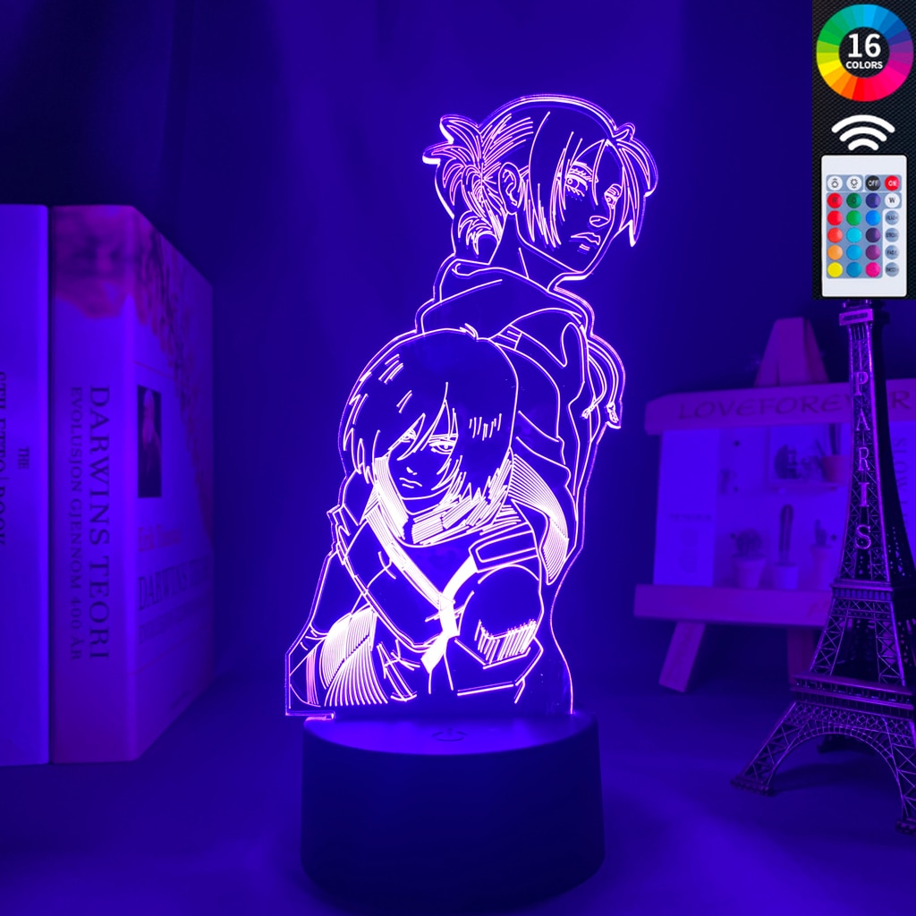 Anime Attack on Titan 3d Lamp Annie Leonhart Light for Bedroom Decoration Kids Gift Attack on - Attack On Titan Shop