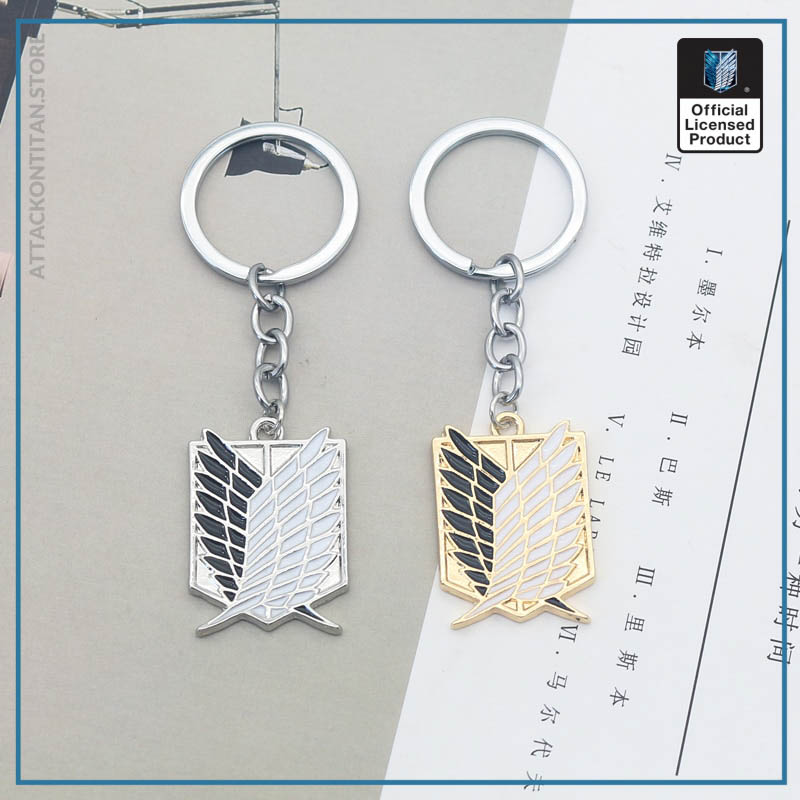 Attack On Titan Keychain Shingeki No Kyojin Anime Cosplay Wings of Liberty Key Chain Rings For 4 - Attack On Titan Shop