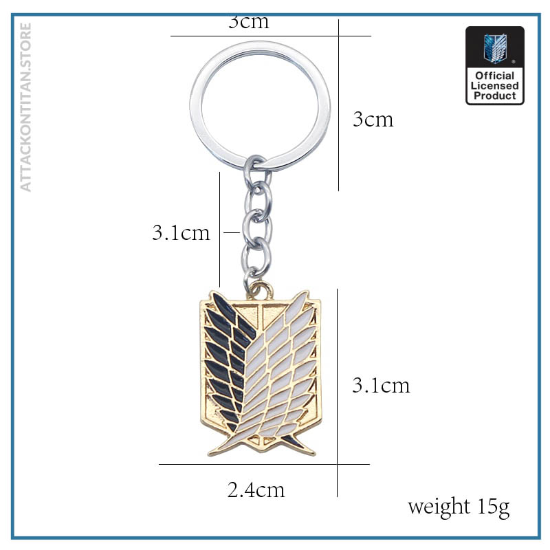 Attack On Titan Keychain Shingeki No Kyojin Anime Cosplay Wings of Liberty Key Chain Rings For 5 - Attack On Titan Shop