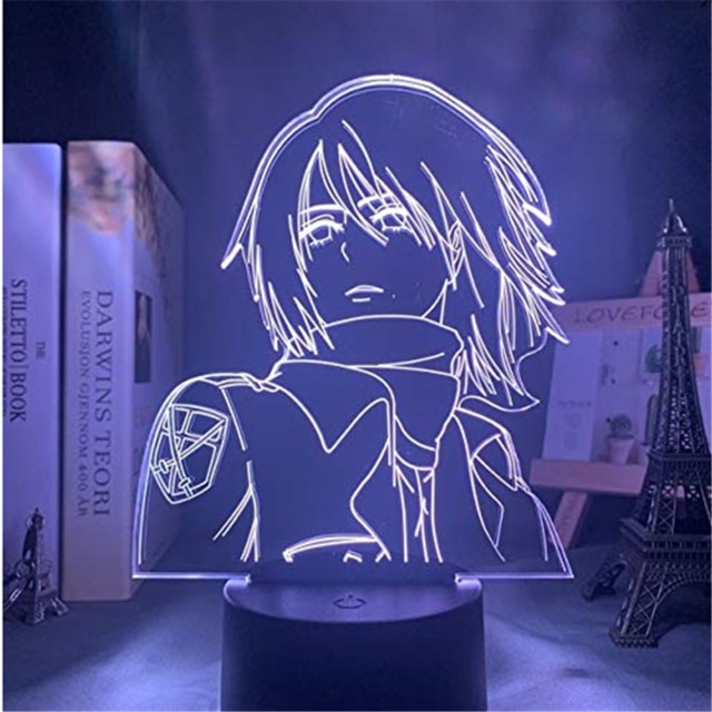 Attack On Titans LED Lamp Levi Ackerman 3D Anime Night Light Bedroom Decor Kid Lampe Home 6.jpg 640x640 6 - Attack On Titan Shop