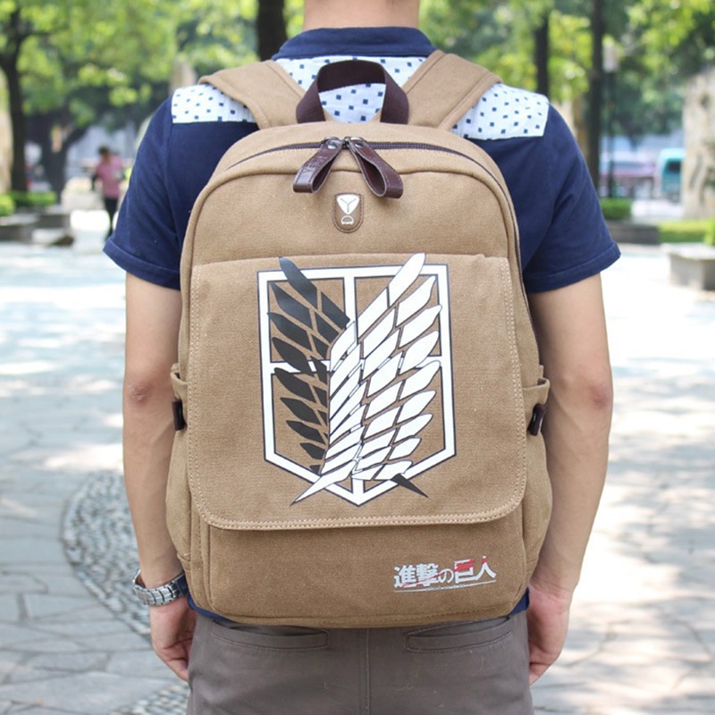 Attack on Titan Backpack Men Women Canvas Japan Anime Printing School Bag for Teenagers Travel Bags 4 - Attack On Titan Shop