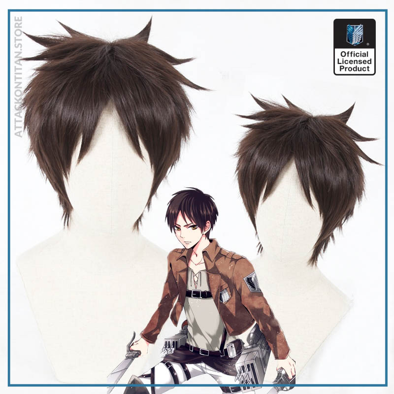 Attack on Titan Eren Jaeger Cosplay Wig 30cm Short Straight Brown Heat Resistant Synthetic Hair Wigs - Attack On Titan Shop