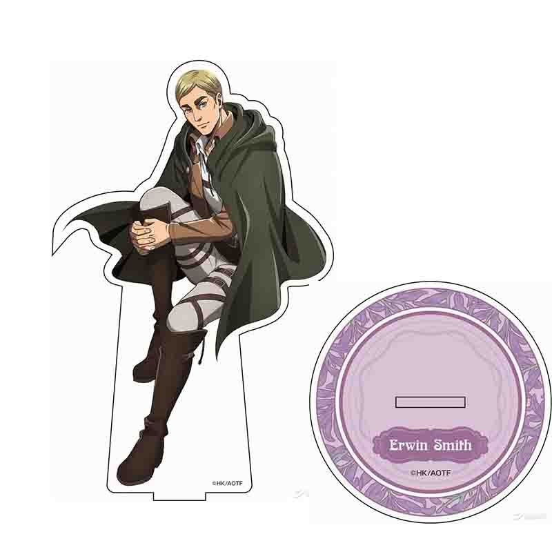 hot anime attack on titan erwin smith acrylic keychains stand display model plate birthday cake decor toy cosplay student gift 1 - Attack On Titan Shop