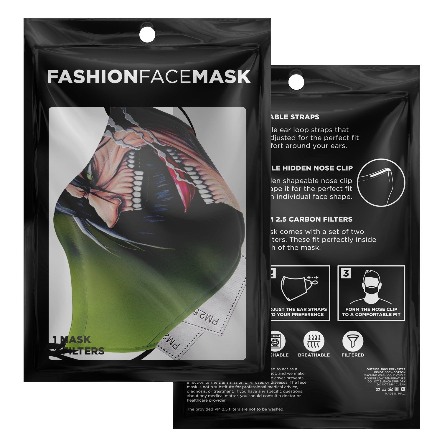 jaw titan v4 attack on titan premium carbon filter face mask 346249 - Attack On Titan Shop