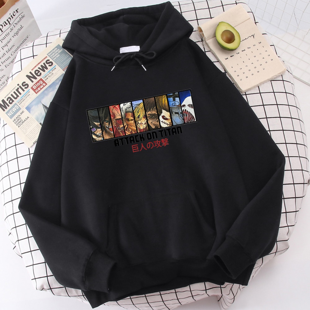 Attack on Titan Mens Fashion Sweatshirts Hoody 2021 New Autumn Spring Fleece Casual Pullover High Quality - Attack On Titan Shop