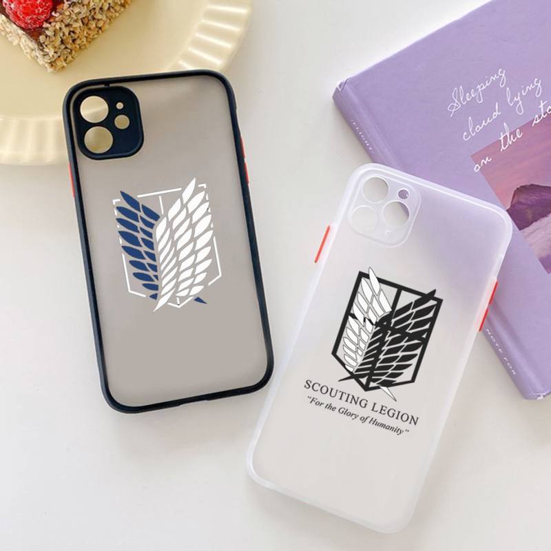 New Arrival Attack On Titan Anime Phone Case Matte Transparent for iPhone 7 8 x xs 1 - Attack On Titan Shop